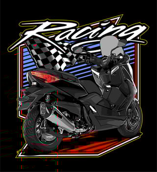scooter racing vector