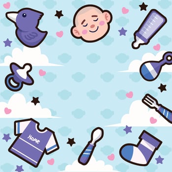 Cute Born Day Background vector