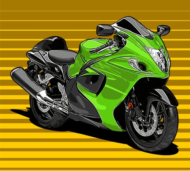 big sport motorbike vector