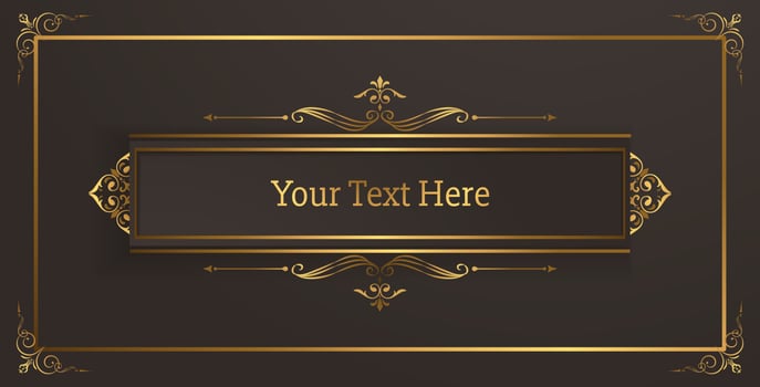 elegant brown color rectangle frame designNGLE FRAME DESIGN vector