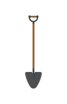 A shovel on a white background vector