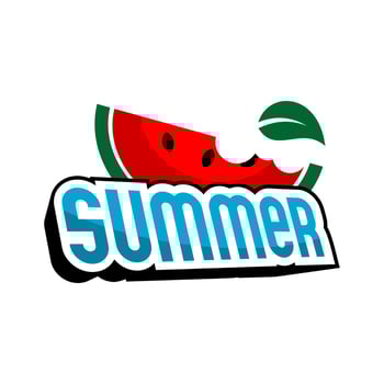 SUMMER AND WATERMELON vector