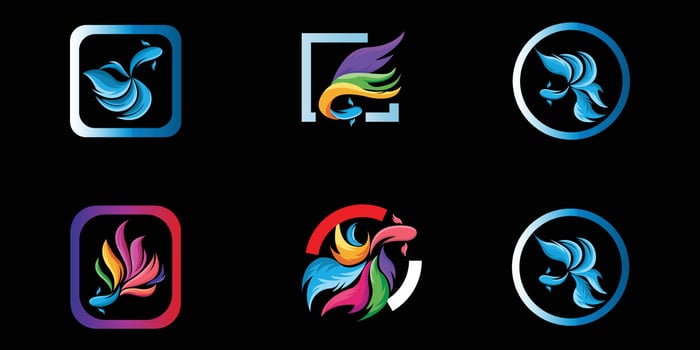 guppy fish icon vector logo free