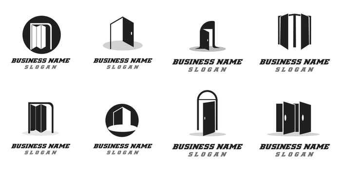 open door logo design simple vector illustration