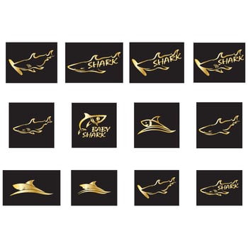 Shark fin logo vector illustration design template.Shark Logo Template-Vector illustration