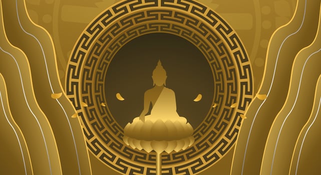 background for makha bucha day ,Vesak Day, Atthami Puja, Asanha Bucha. vector