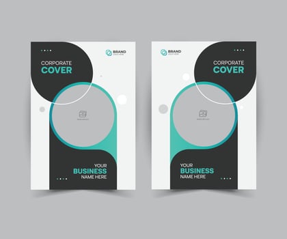 Business book cover design template in a4. can be adapt to brochure, annual report, magazine, poster, corporate presentation, portfolio, flyer, banner, vector