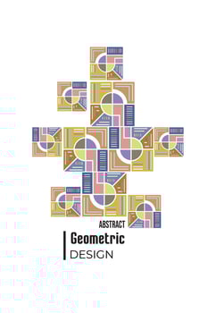 geometric vector design with bright coloring