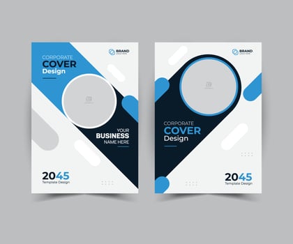 Business book cover design template in a4. can be adapt to brochure, annual report, magazine, poster, corporate presentation, portfolio, flyer, banner, vector