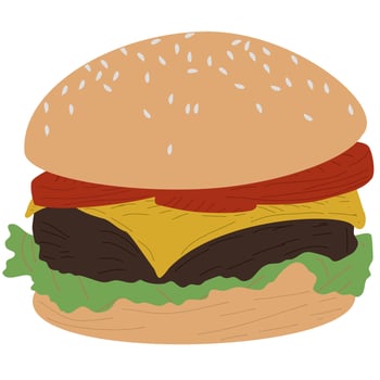 Hamburger isolated on white background vector