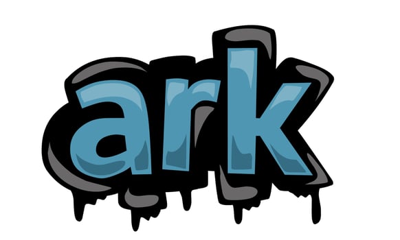 ARK writing vector design on white background