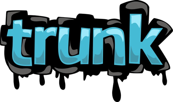 TRUNK writing vector design on white background