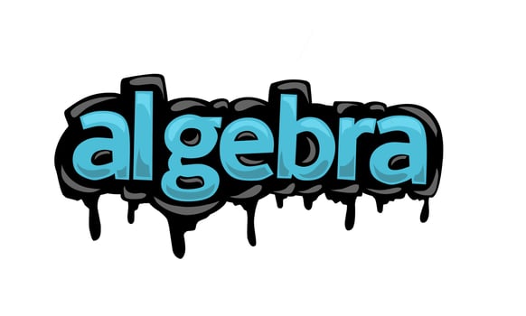 ALGEBRA writing vector design on white background
