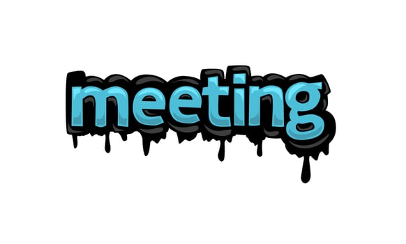 MEETING writing vector design on white background