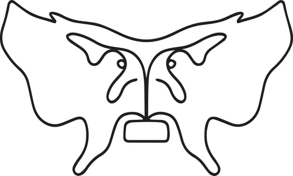 Cranial's bone sphenoid vector