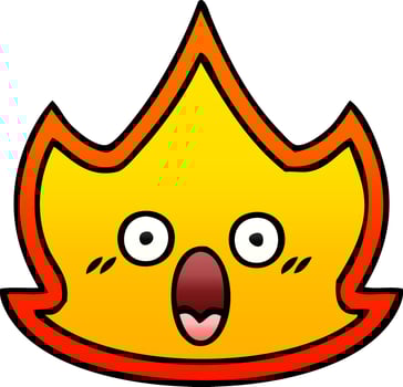 gradient shaded cartoon fire vector