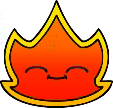gradient shaded cartoon fire vector