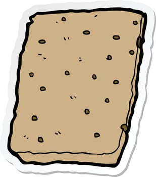 sticker of a cartoon flapjack vector