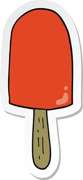 sticker of a cartoon lollipop vector