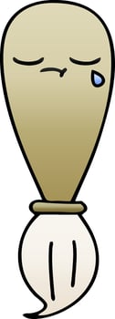 gradient shaded cartoon paint brush vector