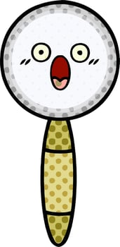 comic book style cartoon magnifying glass vector