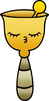 gradient shaded cartoon school bell vector