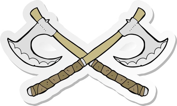 sticker of a crossed axes vector