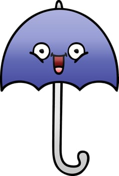 gradient shaded cartoon umbrella vector
