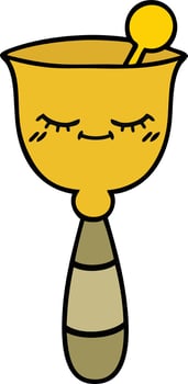 cute cartoon school bell vector