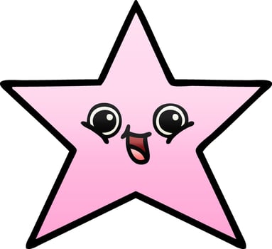 gradient shaded cartoon star fish vector