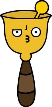 cute cartoon school bell vector