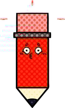 comic book style cartoon pencil vector