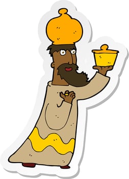sticker of a one of the three wise men vector