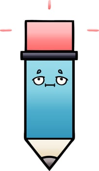 gradient shaded cartoon pencil vector
