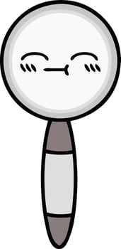cute cartoon magnifying glass vector