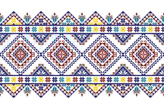 Tartreez Palestinian abstract geometric ethnic textile pattern design. Aztec fabric carpet mandala ornaments textile decorations wallpaper. Tribal boho native seamless textile traditional embroidery vector