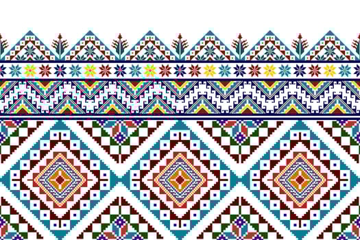 Tartreez Palestinian abstract geometric ethnic textile pattern design. Aztec fabric carpet mandala ornaments textile decorations wallpaper. Tribal boho native seamless textile traditional embroidery vector