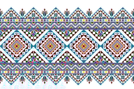 Tartreez Palestinian abstract geometric ethnic textile pattern design. Aztec fabric carpet mandala ornaments textile decorations wallpaper. Tribal boho native seamless textile traditional embroidery vector