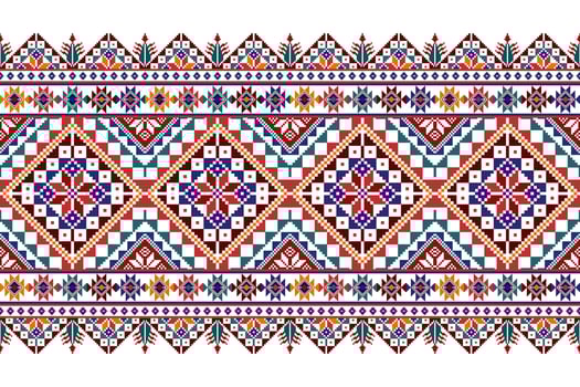 Tartreez Palestinian abstract geometric ethnic textile pattern design. Aztec fabric carpet mandala ornaments textile decorations wallpaper. Tribal boho native seamless textile traditional embroidery vector