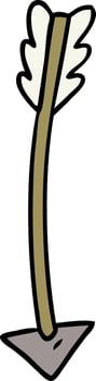 cartoon doodle of an arrow vector