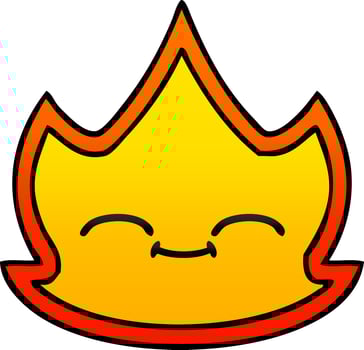 gradient shaded cartoon fire vector