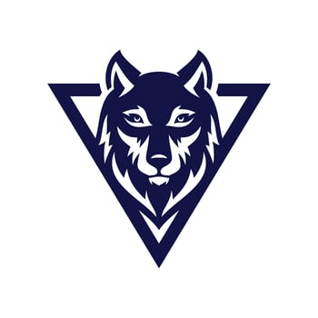 Vintage Wild Wolf Logo Vector Illustration