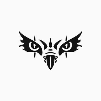 eagle eyes logo concept. bird, silhouette, creative, and line art style. suitable for logo, icon, symbol and sign. such as mascot, sports, media logo and t shirt design vector