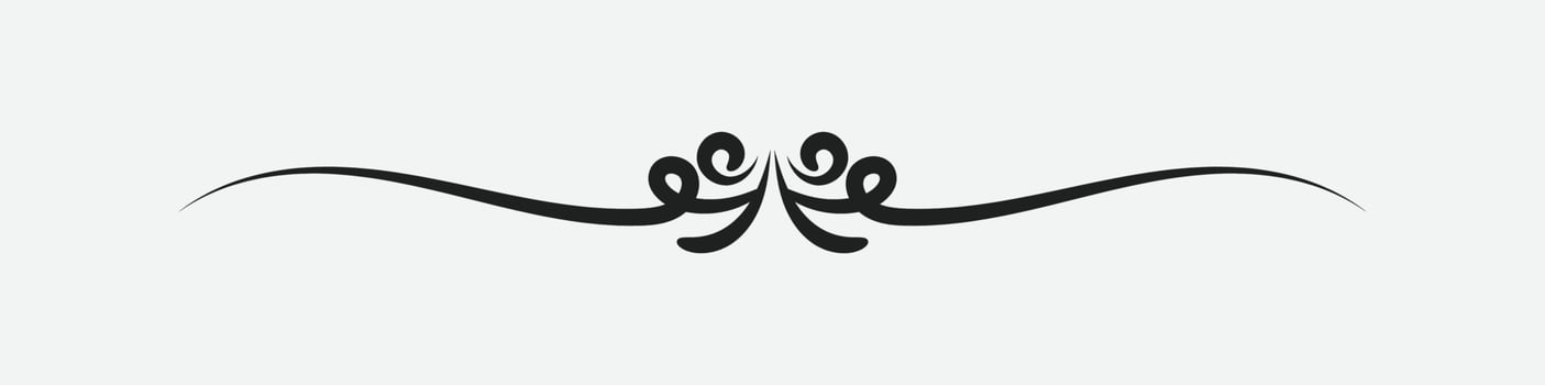 Calligraphic ornament. Vintage Decoration. Vector isolated illustration