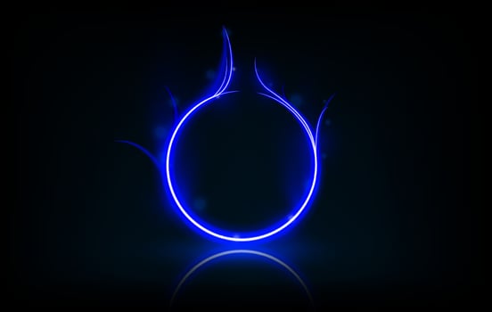 Abstract blue circle light effect. vector illustration