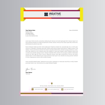 Modern Letterhead Template. Pro Vector