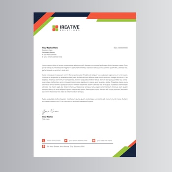 Modern Letterhead Template. Pro Vector