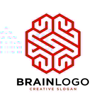 Brain Logo Design Vector Template