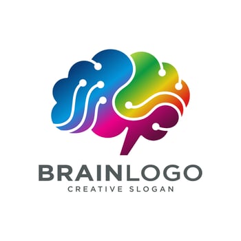 Brain Logo Design Vector Template