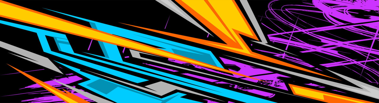 Abstract Car decal design vector. Graphic abstract stripe racing background kit designs for wrap vehicle, race car, rally, adventure and livery vector